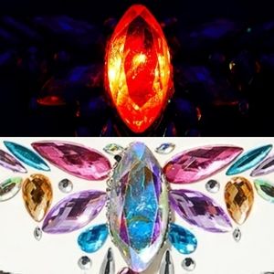 Rainbow Pastel Face/Body Jewelry/Costume Makeup